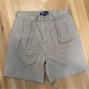 Ralph Lauren Men's Tan Flat Front Shorts